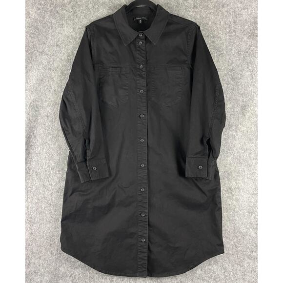 Universal Standard Kelly Stretch Cotton Twill Shirtdress Womens XS 10/12 Minimal - Picture 1 of 15